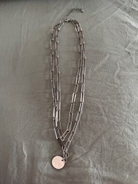 Round Silver Necklace